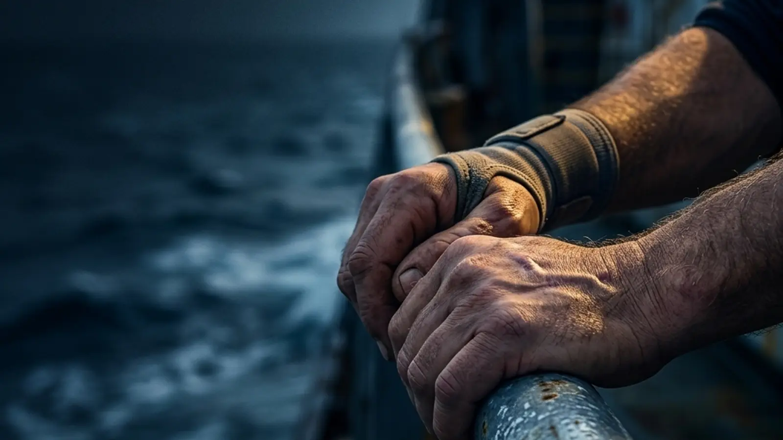 Maritime worker gripping ship railing — Jones Act seaman eligibility quiz